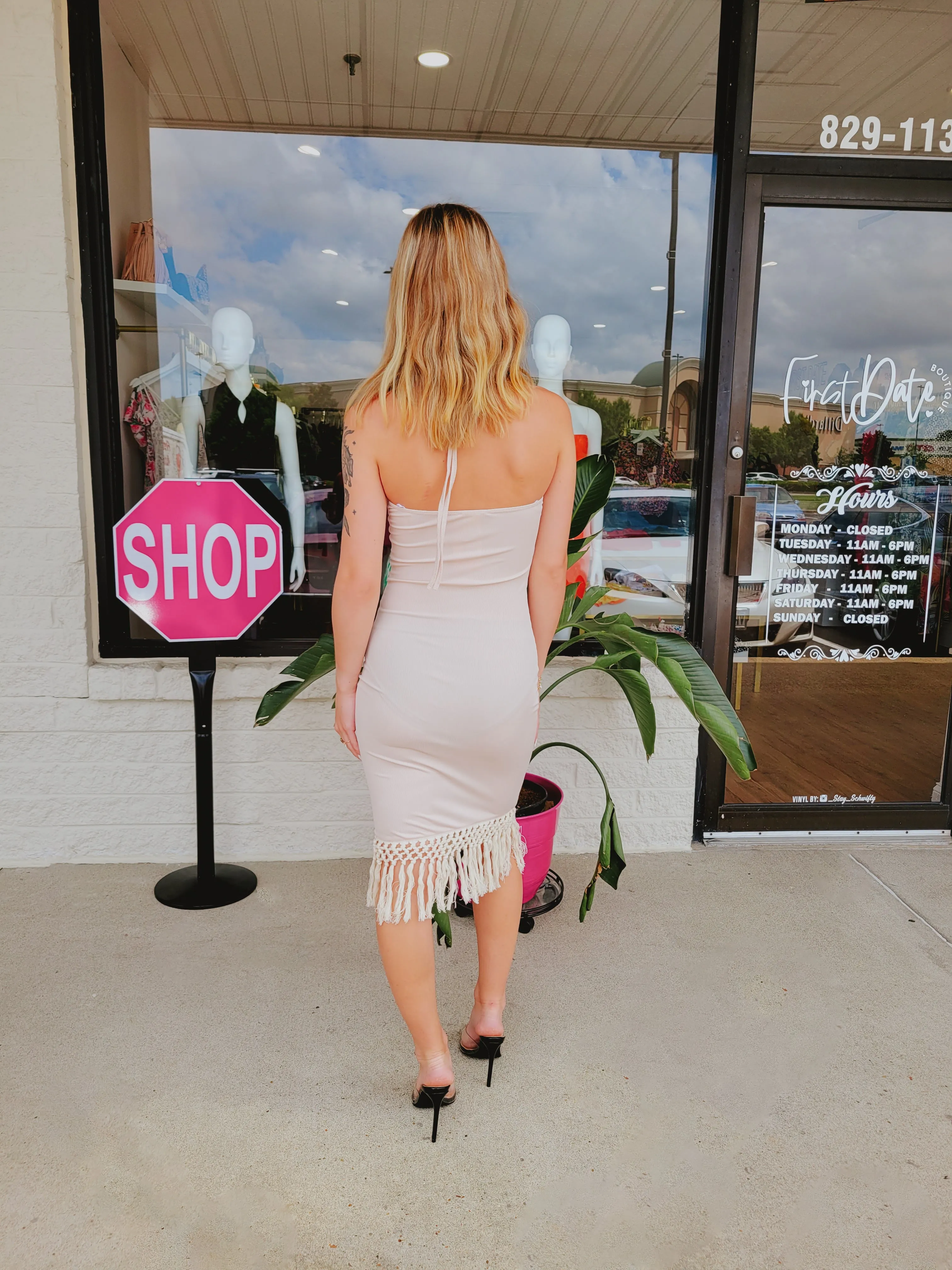My Way Dress - Stone