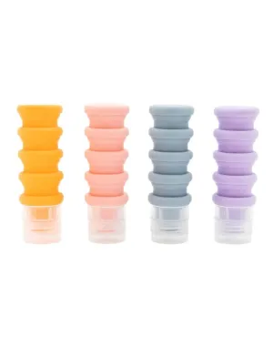 MyTagAlongs Set of 4 Expandable Silicone Travel Bottles