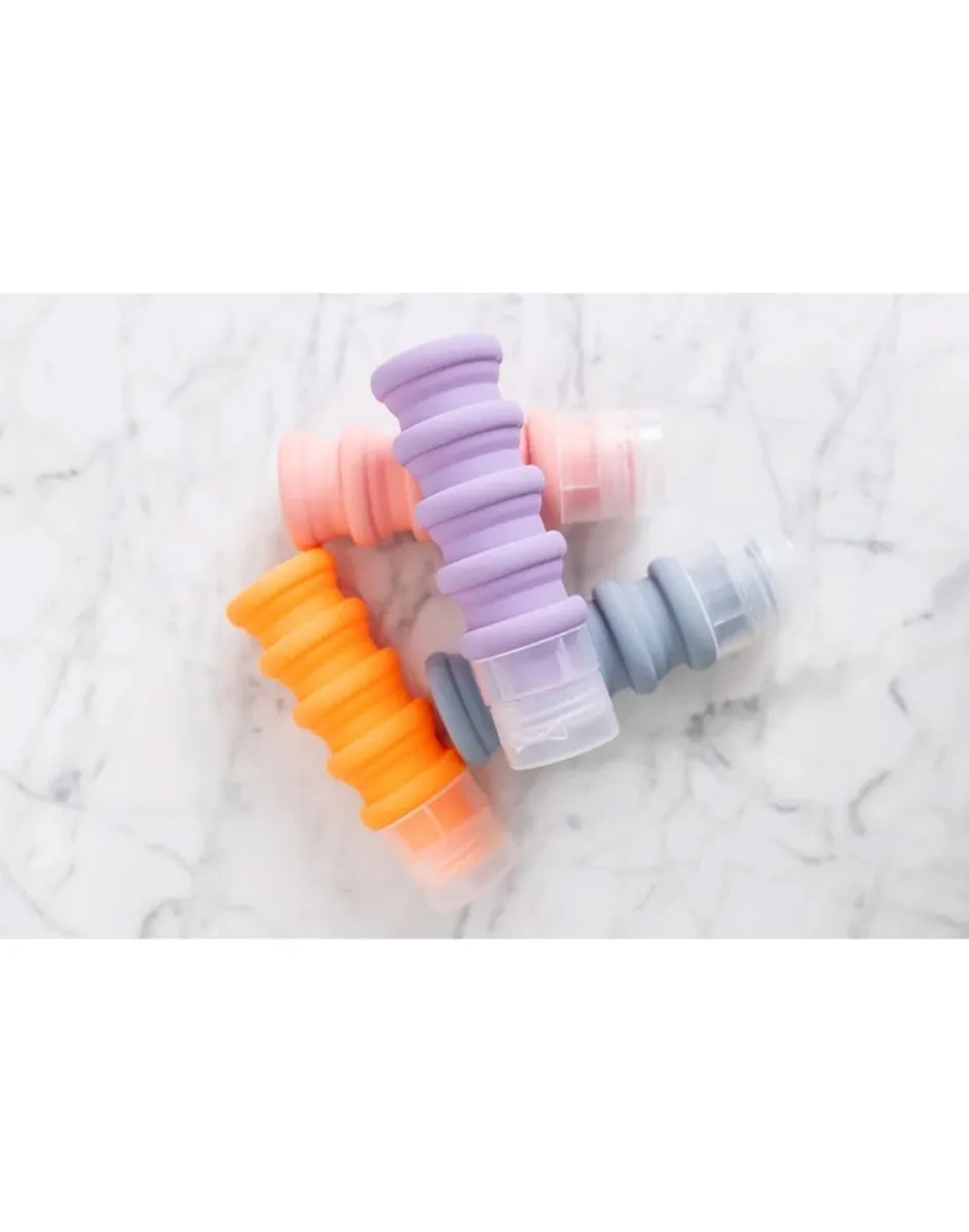 MyTagAlongs Set of 4 Expandable Silicone Travel Bottles