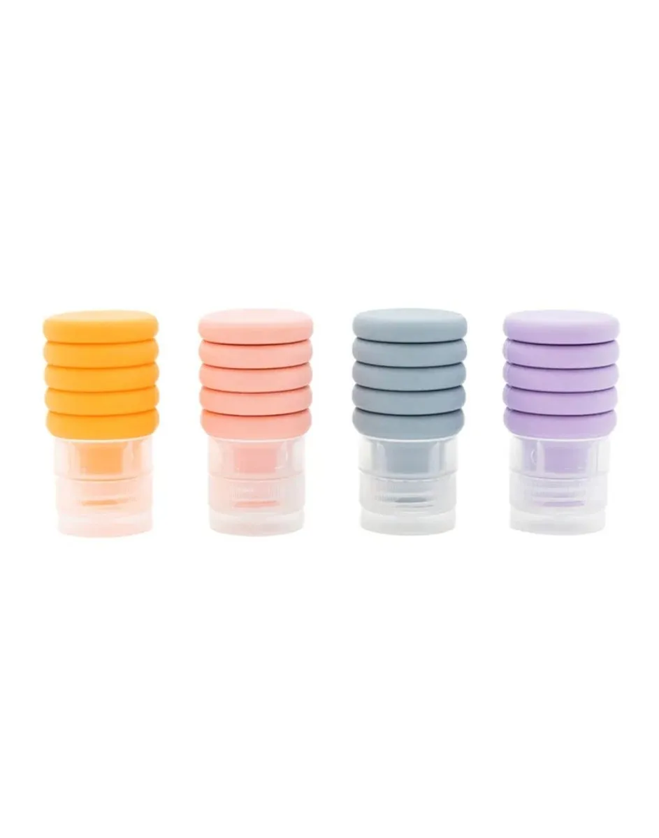 MyTagAlongs Set of 4 Expandable Silicone Travel Bottles