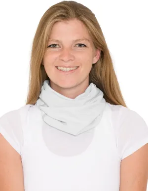 Neck Gaiter | Bandana, Balaclava, Headband | UPF 50  Sun Protection | White