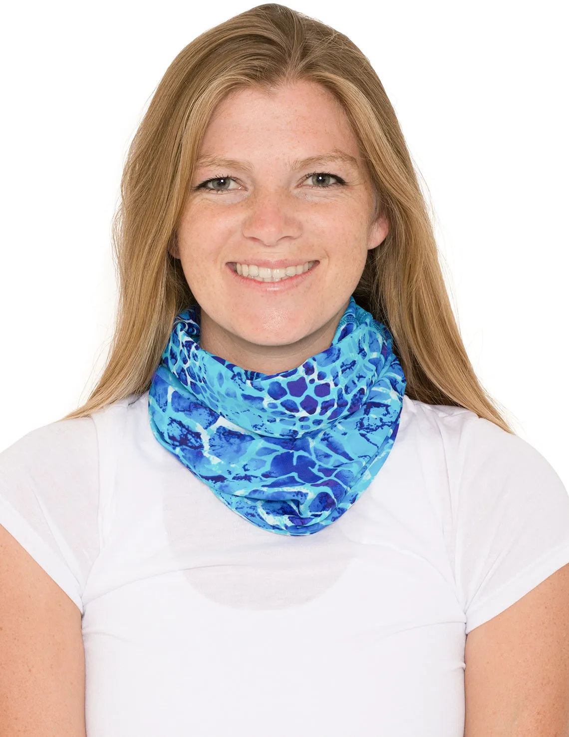 Neck Gaiter | Bandana, Balaclava, Headband | UPF 50  Sun Protection | White