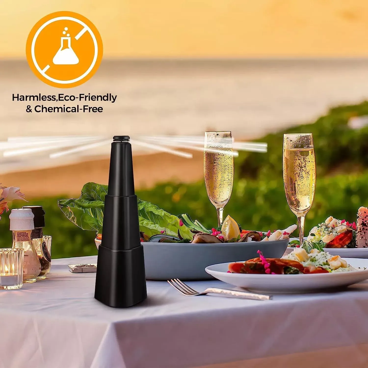 NEW Battery Operated Retractable Fly Repellent Bug Fan! Utilizes the power of air circulation to repel flies, mosquitoes, and other flying insects without harsh chemicals