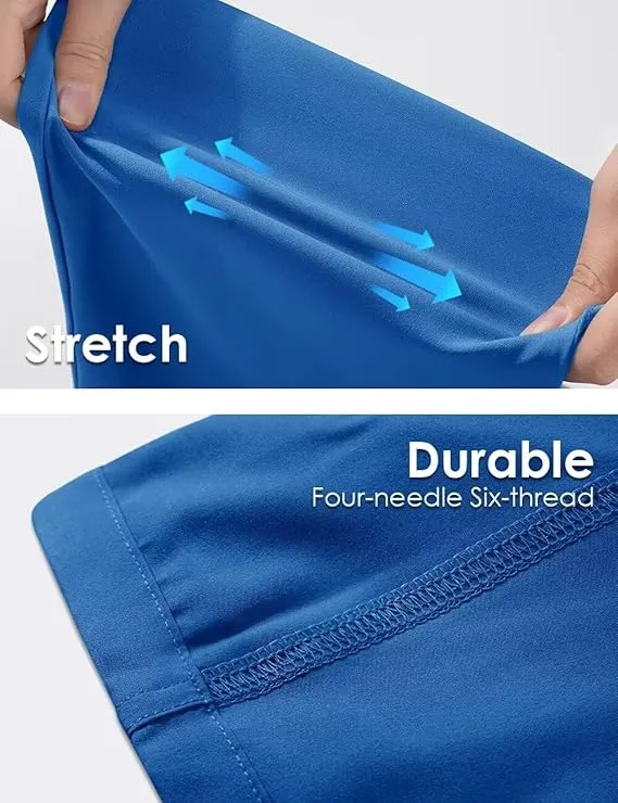 NEW Boladeci Men's Hiking Pants Lightweight Jogging Pants Quick Dry Stretch Zipper Pockets Drawstring Outdoor Fishing Pants, Blue, Sz 38