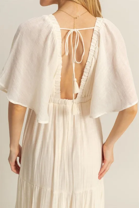 NEWPORT BEACH MAXI DRESS -VANILLA WHITE