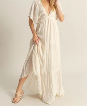 NEWPORT BEACH MAXI DRESS -VANILLA WHITE