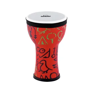 NINO PERCUSSION NINO-EMDJ-PS 6inch Elements Mini Djembe, Plastic Head, Pharaoh's Quilt