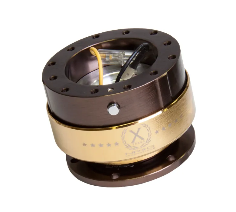 NRG SRK-200BR-CG Bronze Body Chrome Gold Ring Quick Release Gen 2.0