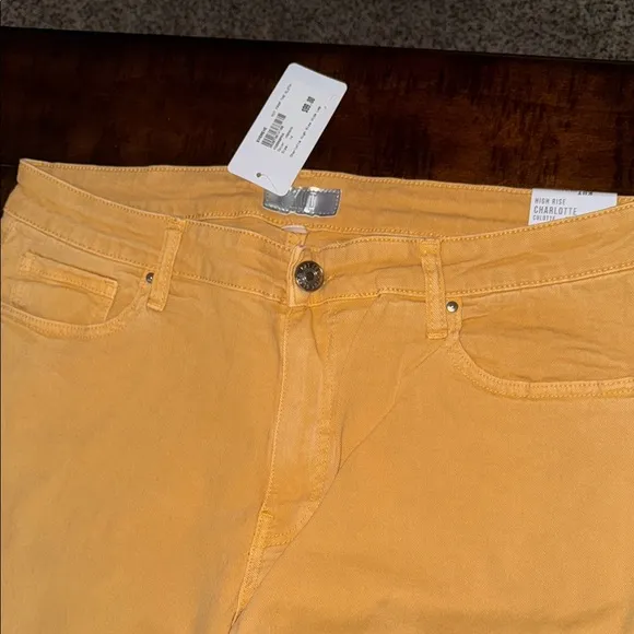 NWT Kut from the Kloth high rise Charlotte culotte sz 14 Papaya wide leg  denim