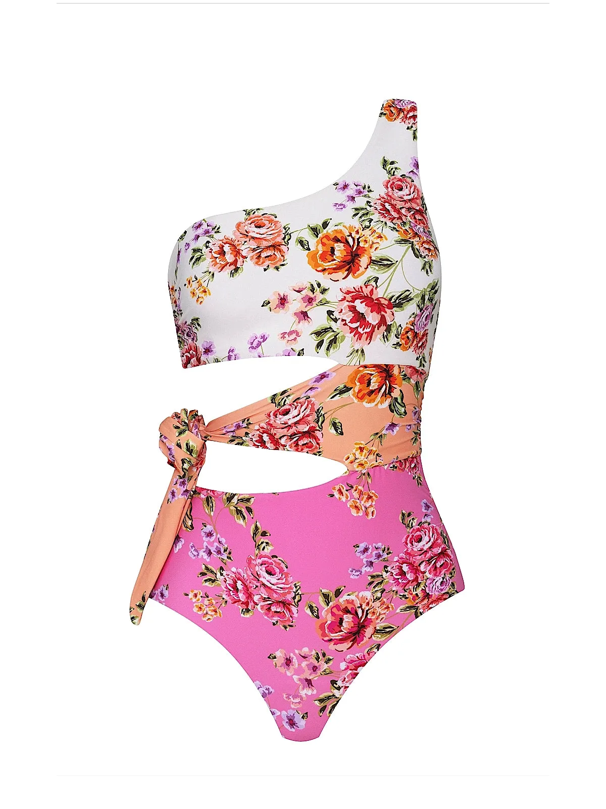 One-Shoulder Cutout One-Piece