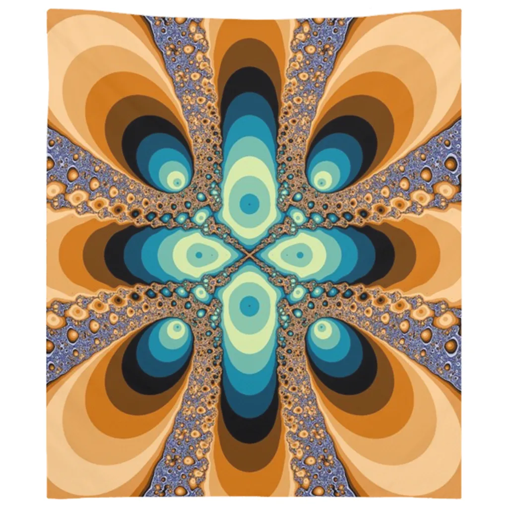 Orange Ripples Tapestry