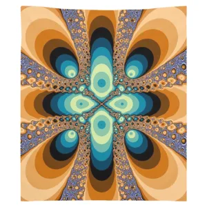 Orange Ripples Tapestry