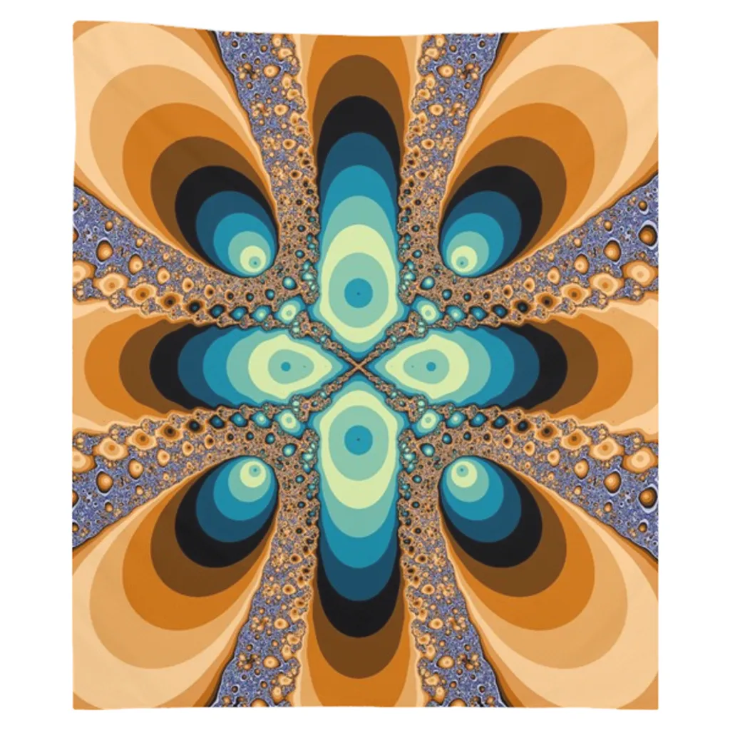 Orange Ripples Tapestry