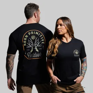 Outdoor Mule Deer Badge T-Shirt (Black)