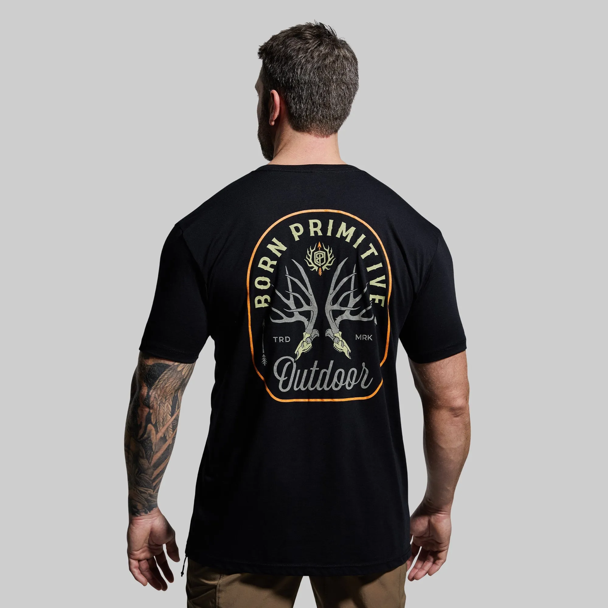 Outdoor Mule Deer Badge T-Shirt (Black)