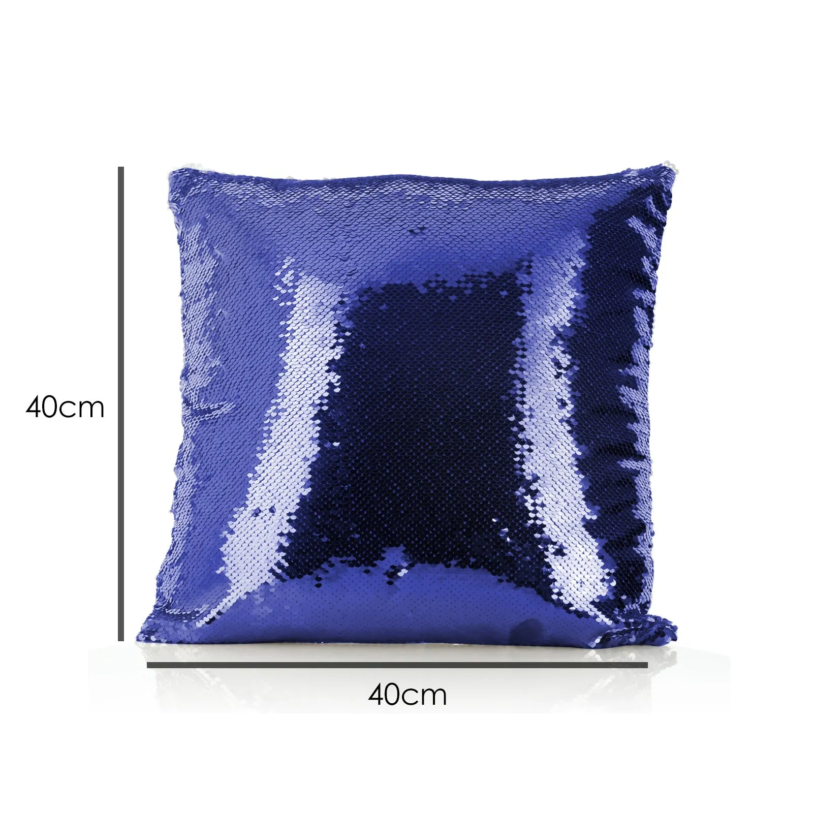 Personalised Sequin Cushion with Red squirrel Heart Wreaths and Cute Text