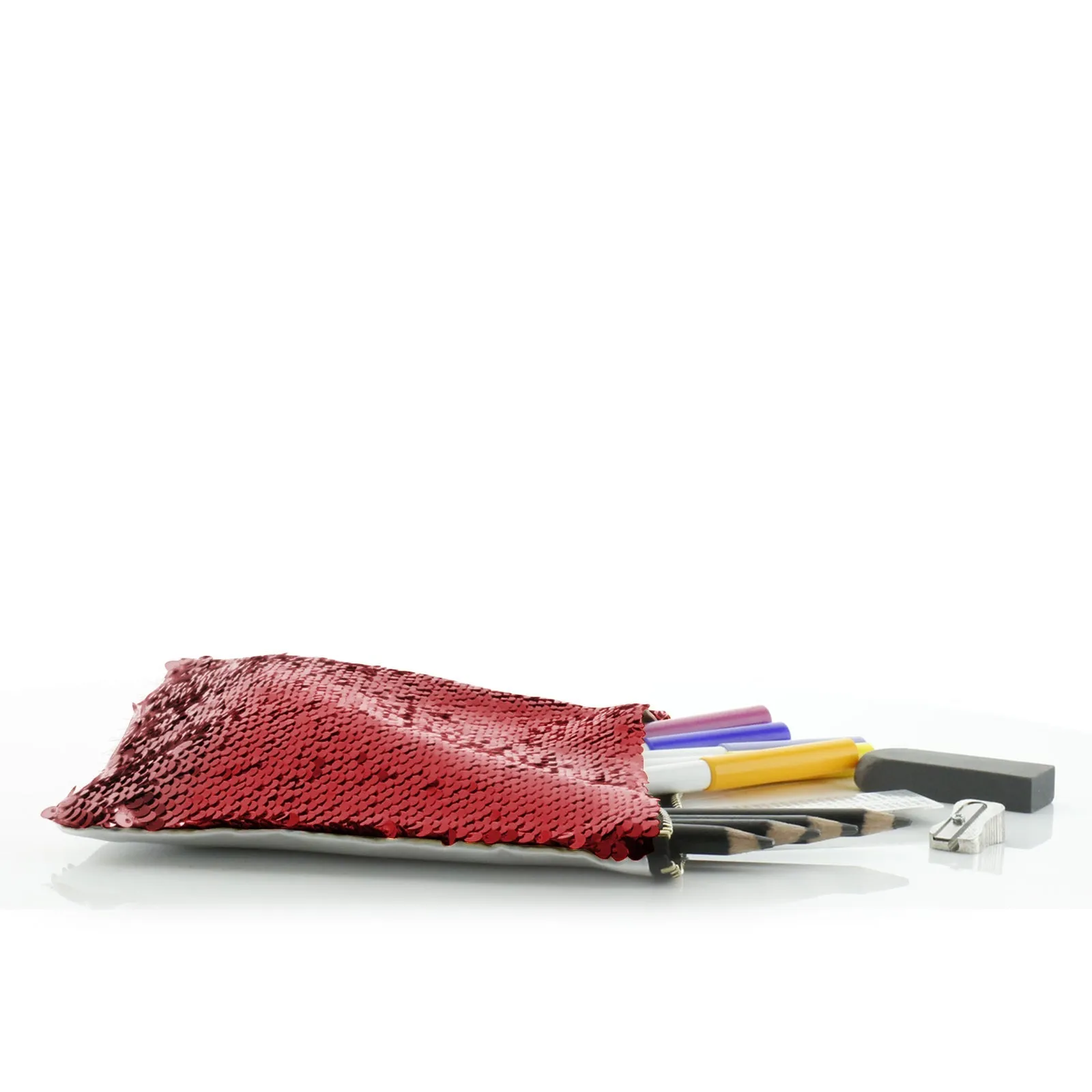 Personalised Sequin Zip Bag with Wild Boar Piglet with Bird and Bees and Cute Text