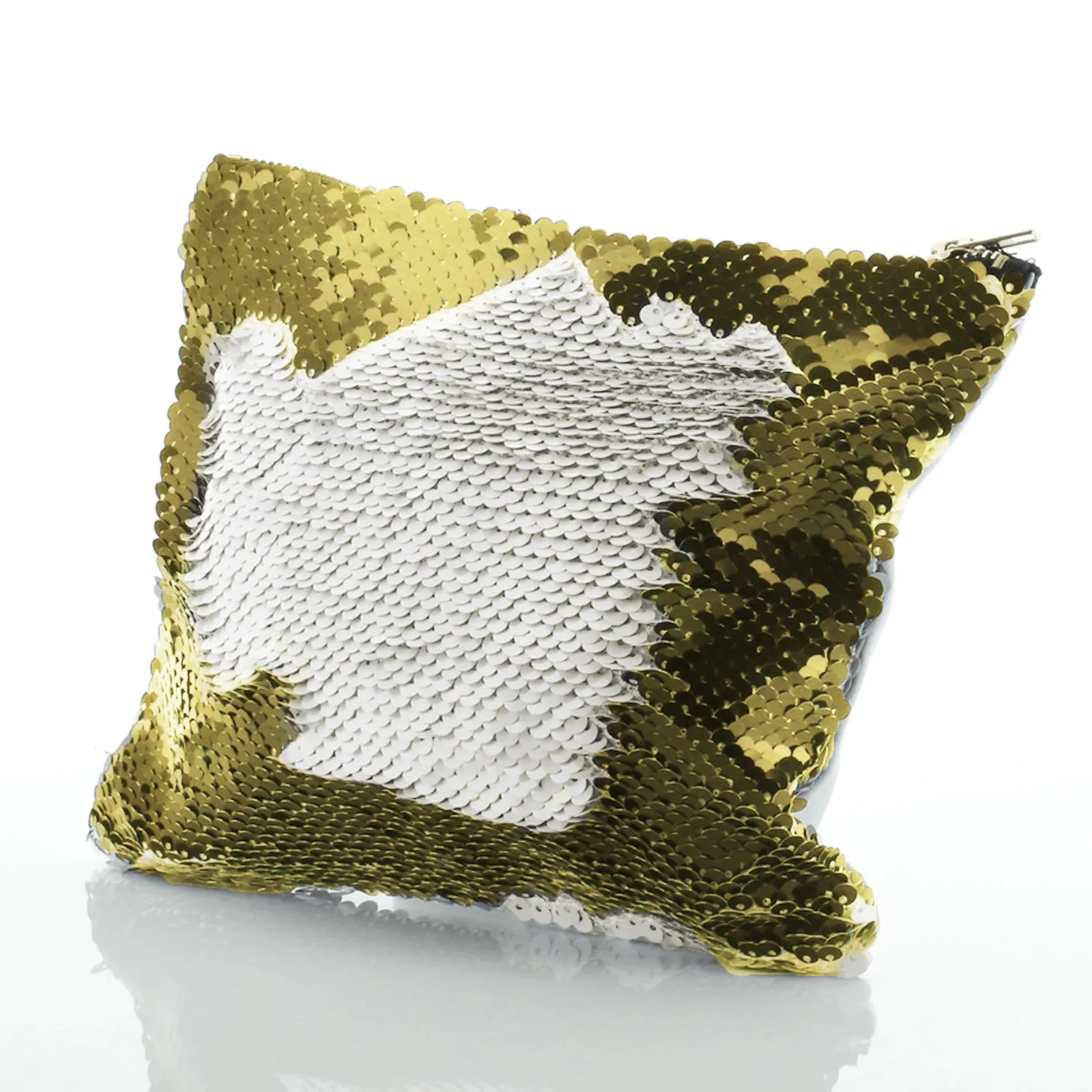 Personalised Sequin Zip Bag with Wild Boar Piglet with Bird and Bees and Cute Text