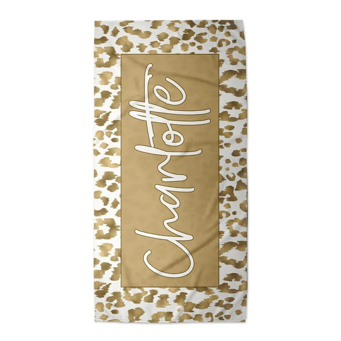 Personalized Leopard Print Towel For Kids and Adults