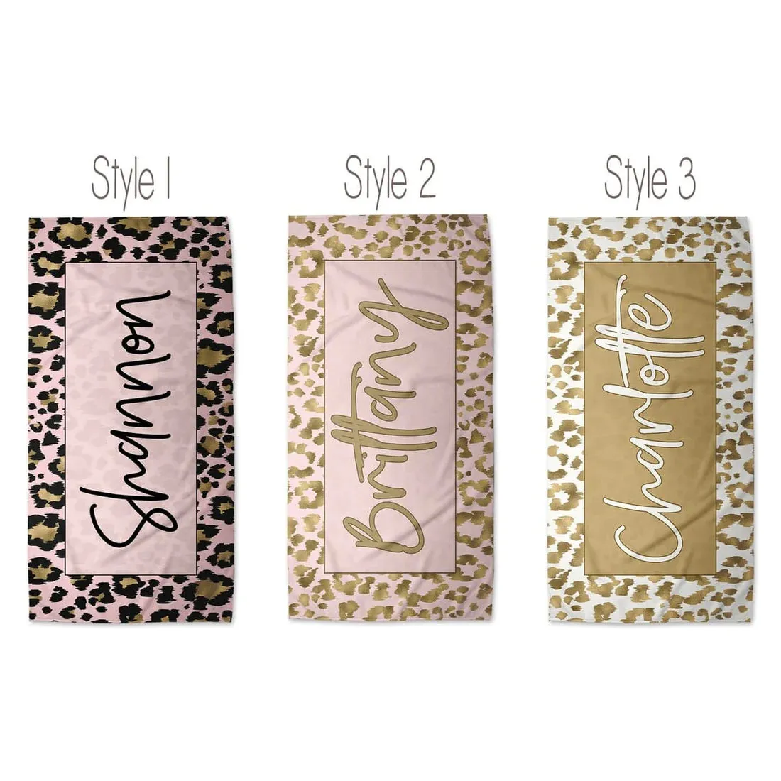 Personalized Leopard Print Towel For Kids and Adults