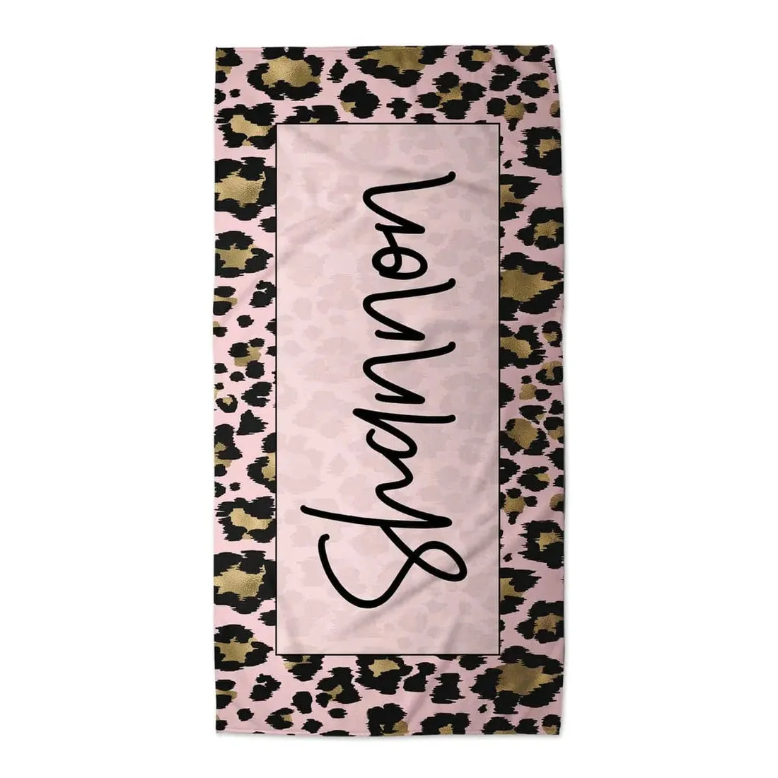 Personalized Leopard Print Towel For Kids and Adults