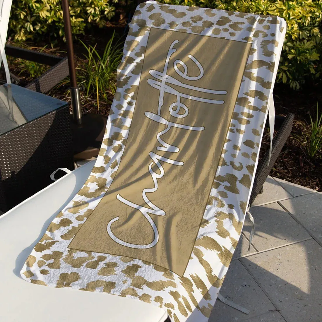 Personalized Leopard Print Towel For Kids and Adults