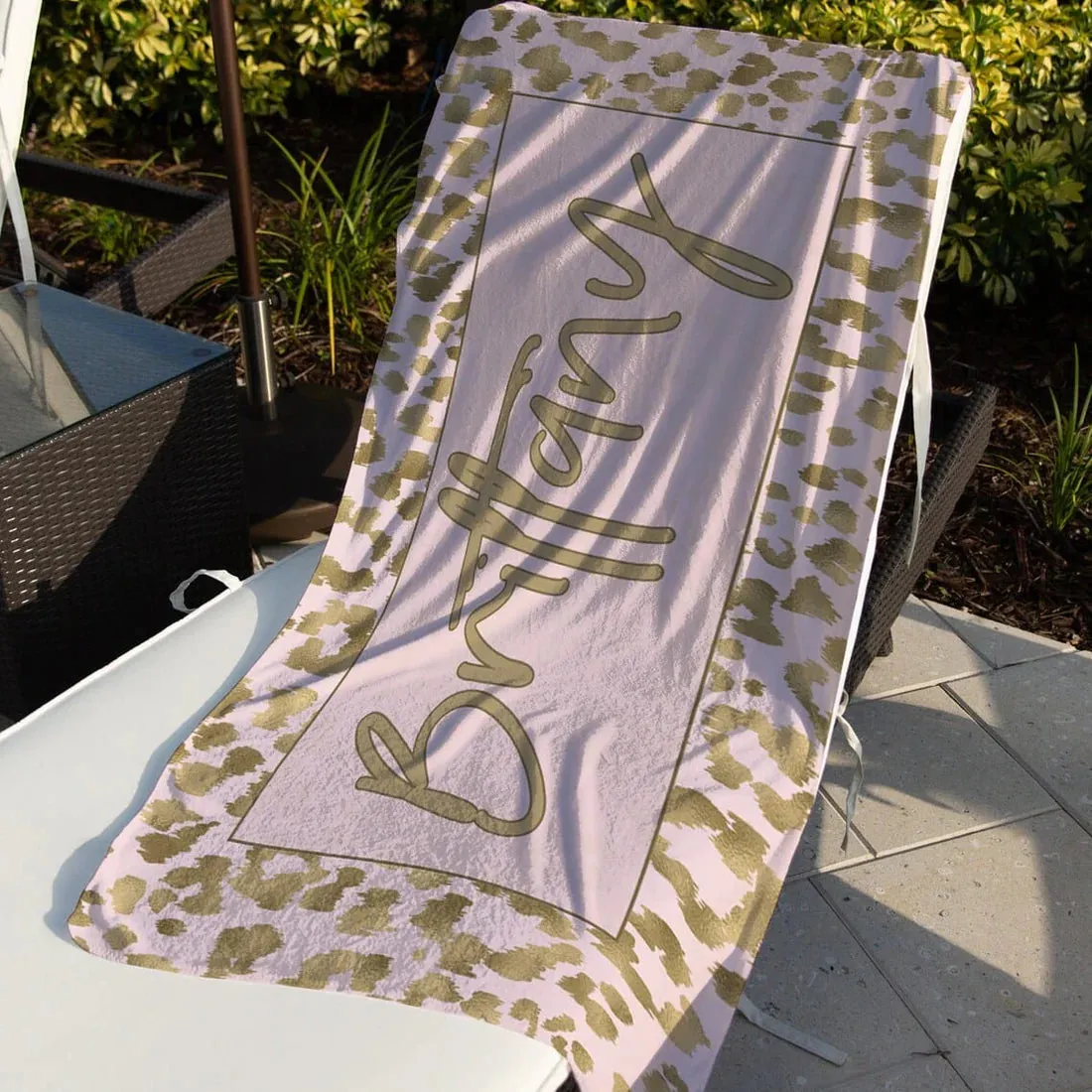 Personalized Leopard Print Towel For Kids and Adults