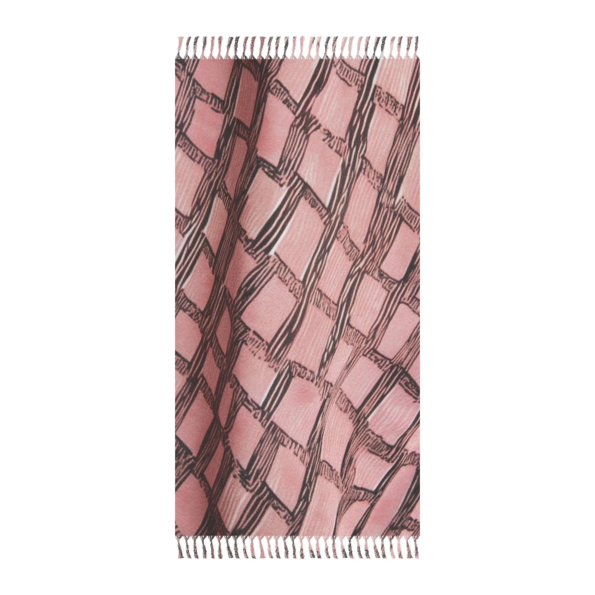 Pink & Brown Checkered Beach Towel