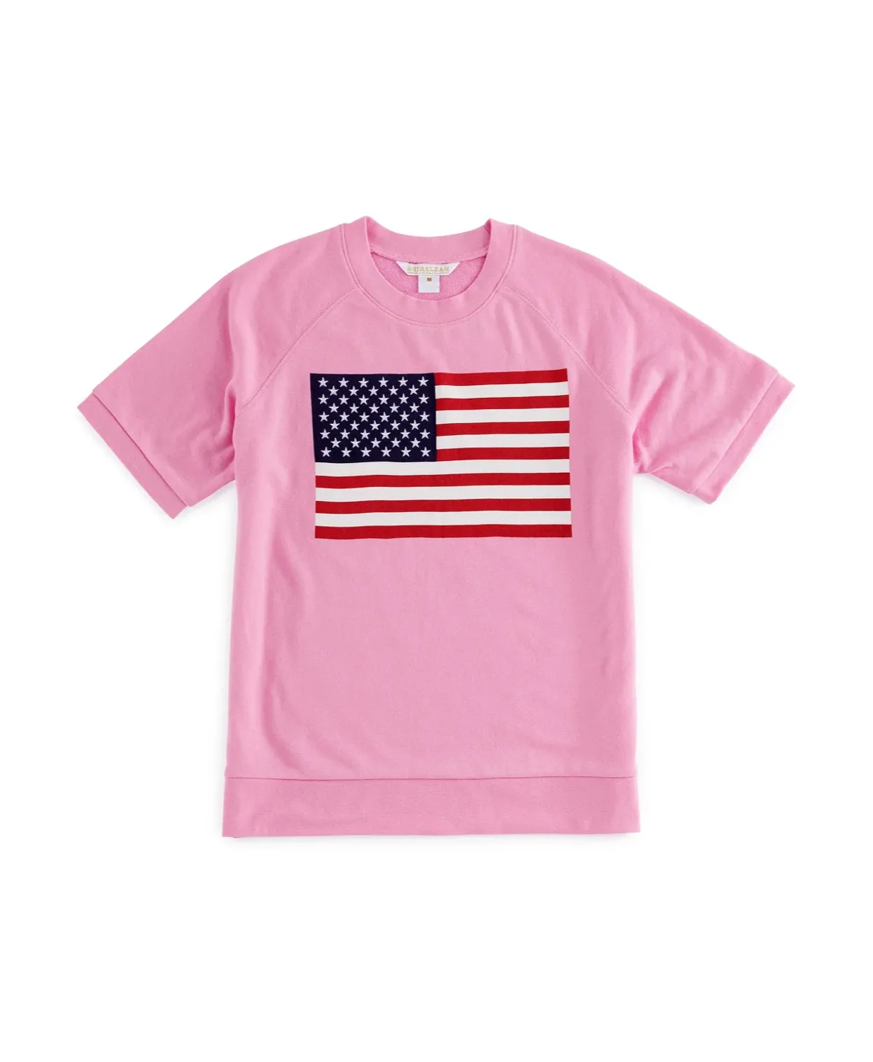 Pink Flag Short Sleeve Sweatshirt