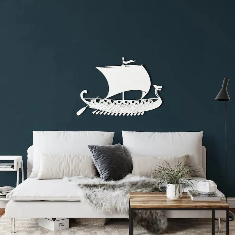 Pirate Ship Metal Wall Decor