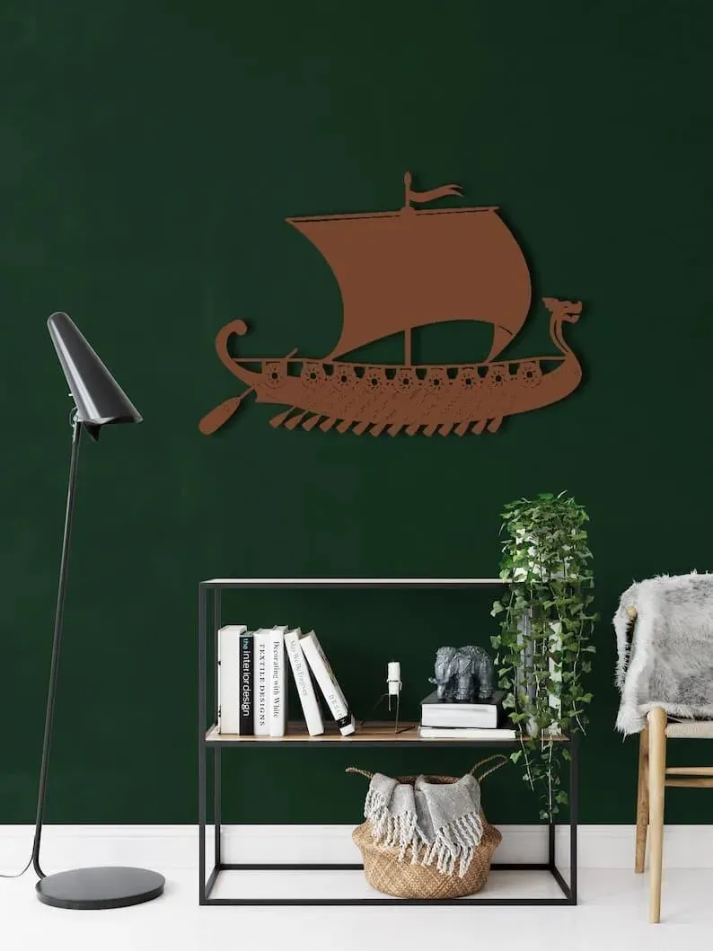 Pirate Ship Metal Wall Decor