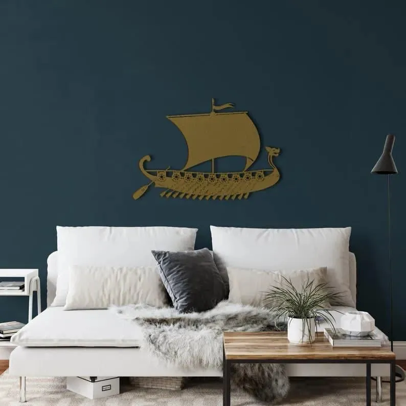 Pirate Ship Metal Wall Decor