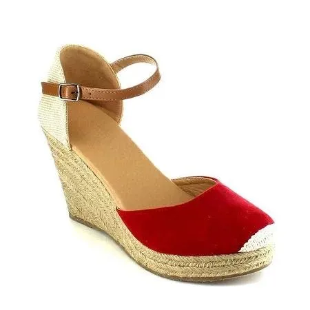 Plus Size Wedges Ankle Strap Espadrilles Wedges Sandals
