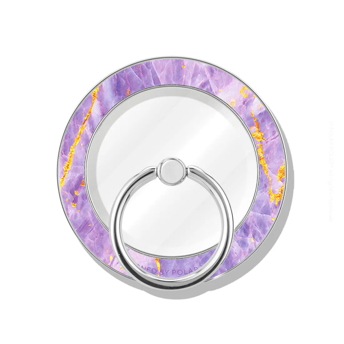 Princess Purple - Silver MagSafe Phone Grip and Ring Holder Stand