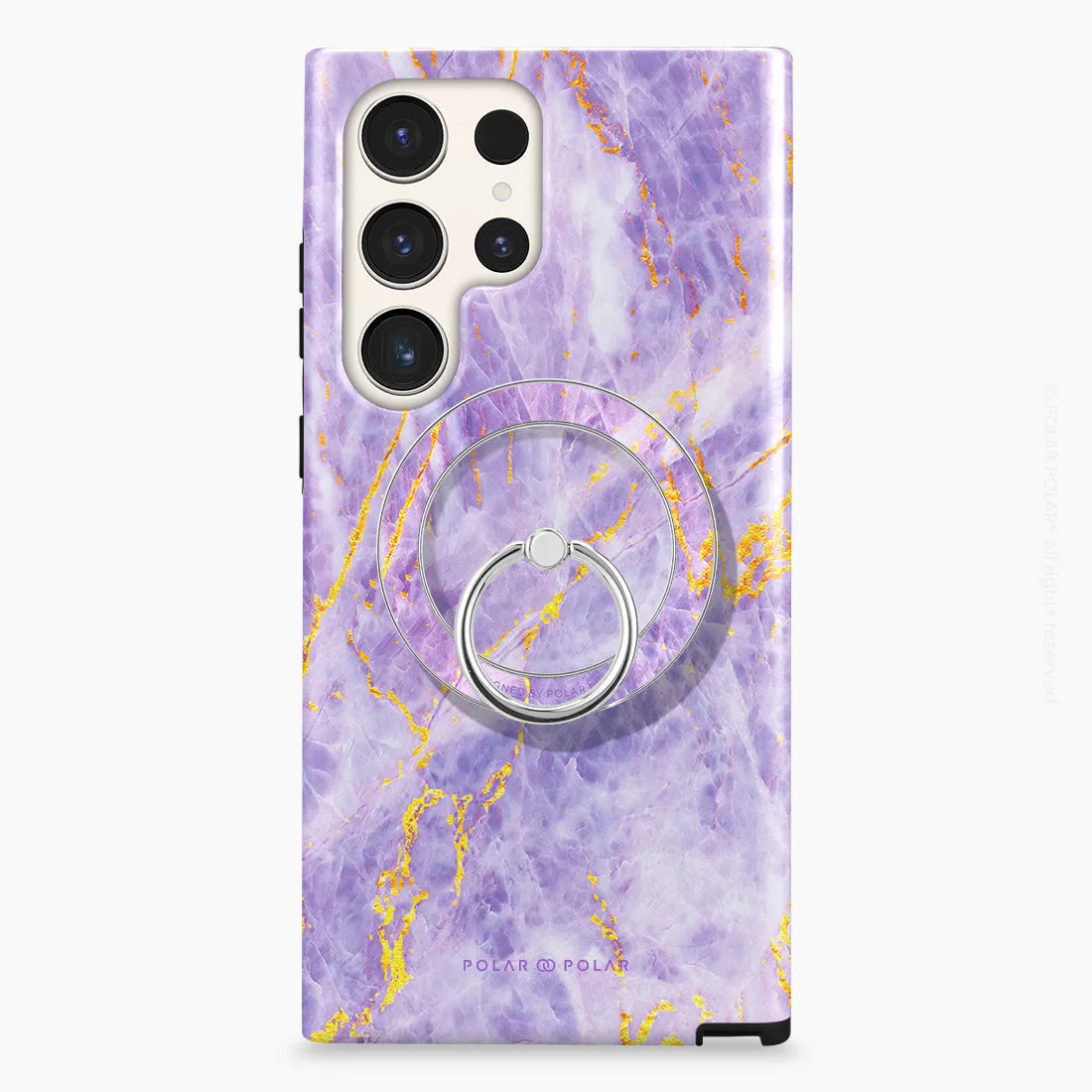 Princess Purple - Silver MagSafe Phone Grip and Ring Holder Stand