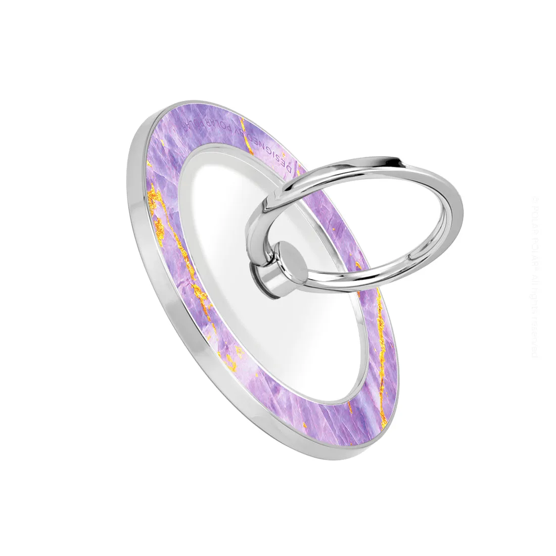 Princess Purple - Silver MagSafe Phone Grip and Ring Holder Stand