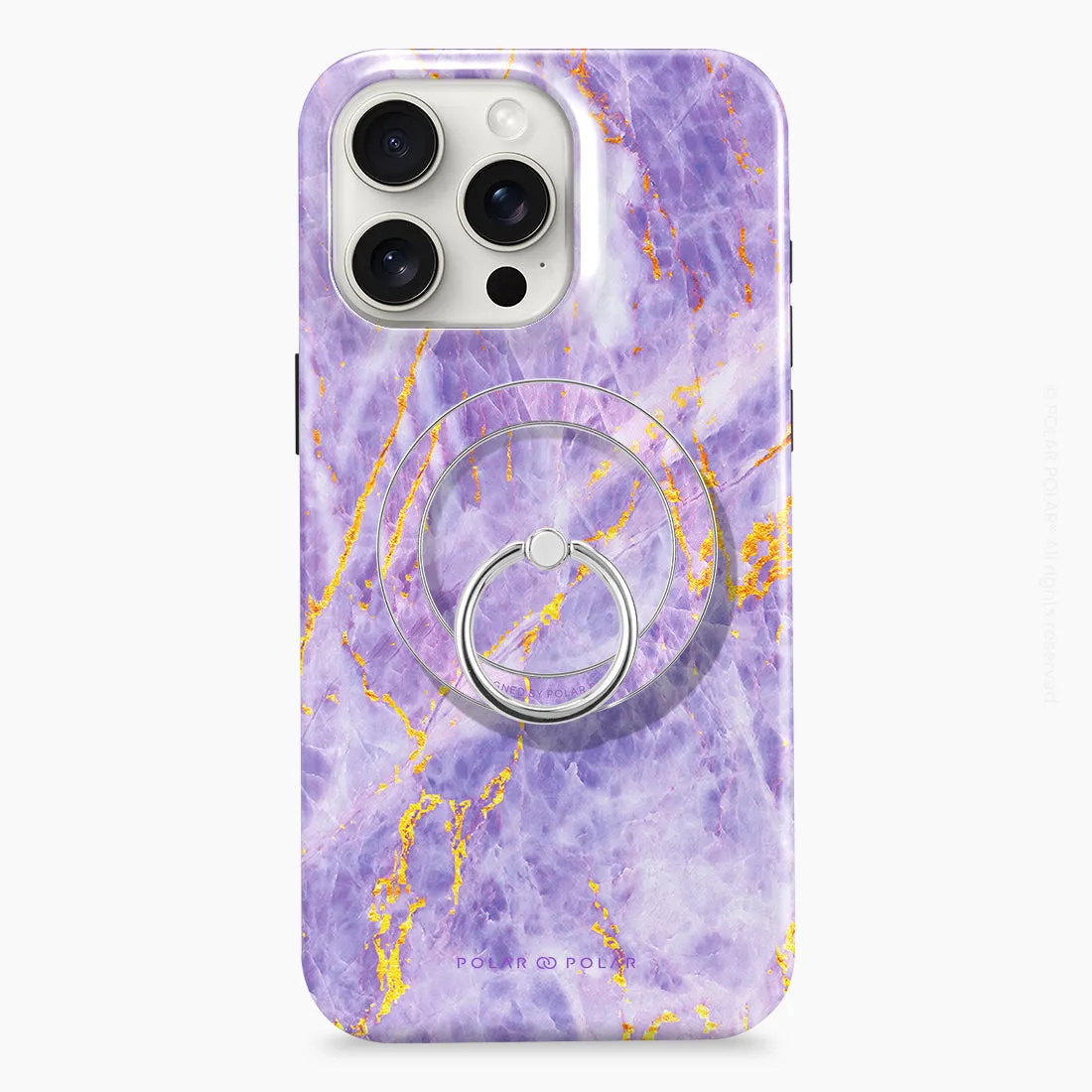 Princess Purple - Silver MagSafe Phone Grip and Ring Holder Stand