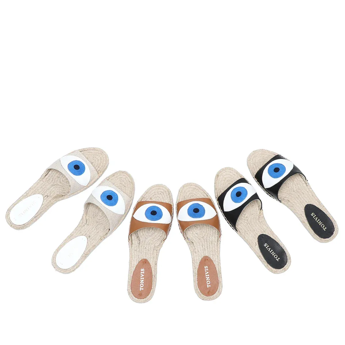 Prudence Blue Eye Espadrilles Slippers