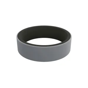QALO Men's Switch Reversible Silicone Ring Grey/Black