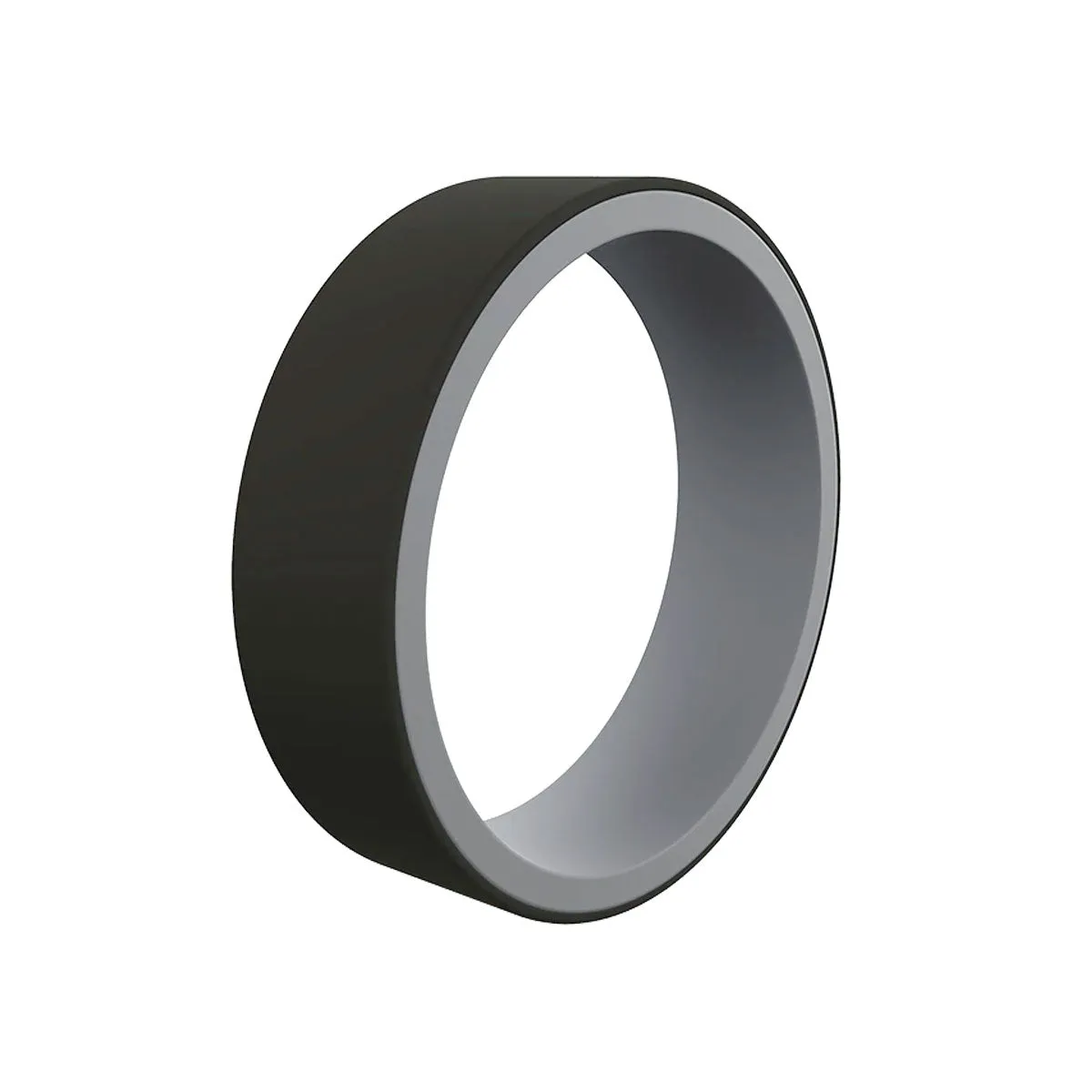 QALO Men's Switch Reversible Silicone Ring Grey/Black
