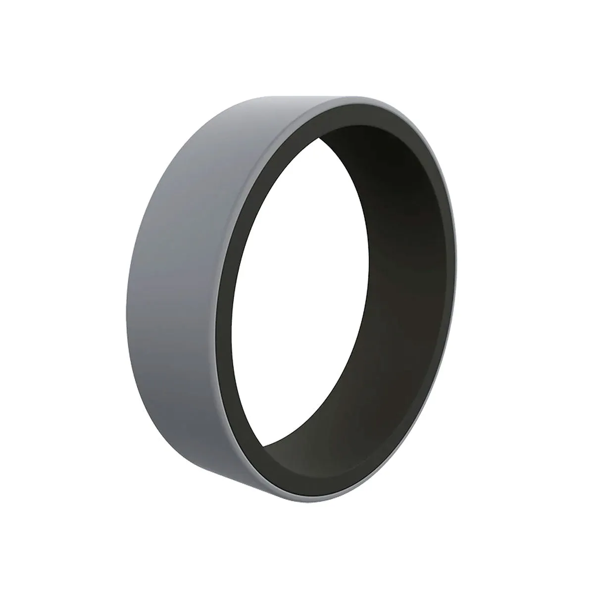 QALO Men's Switch Reversible Silicone Ring Grey/Black