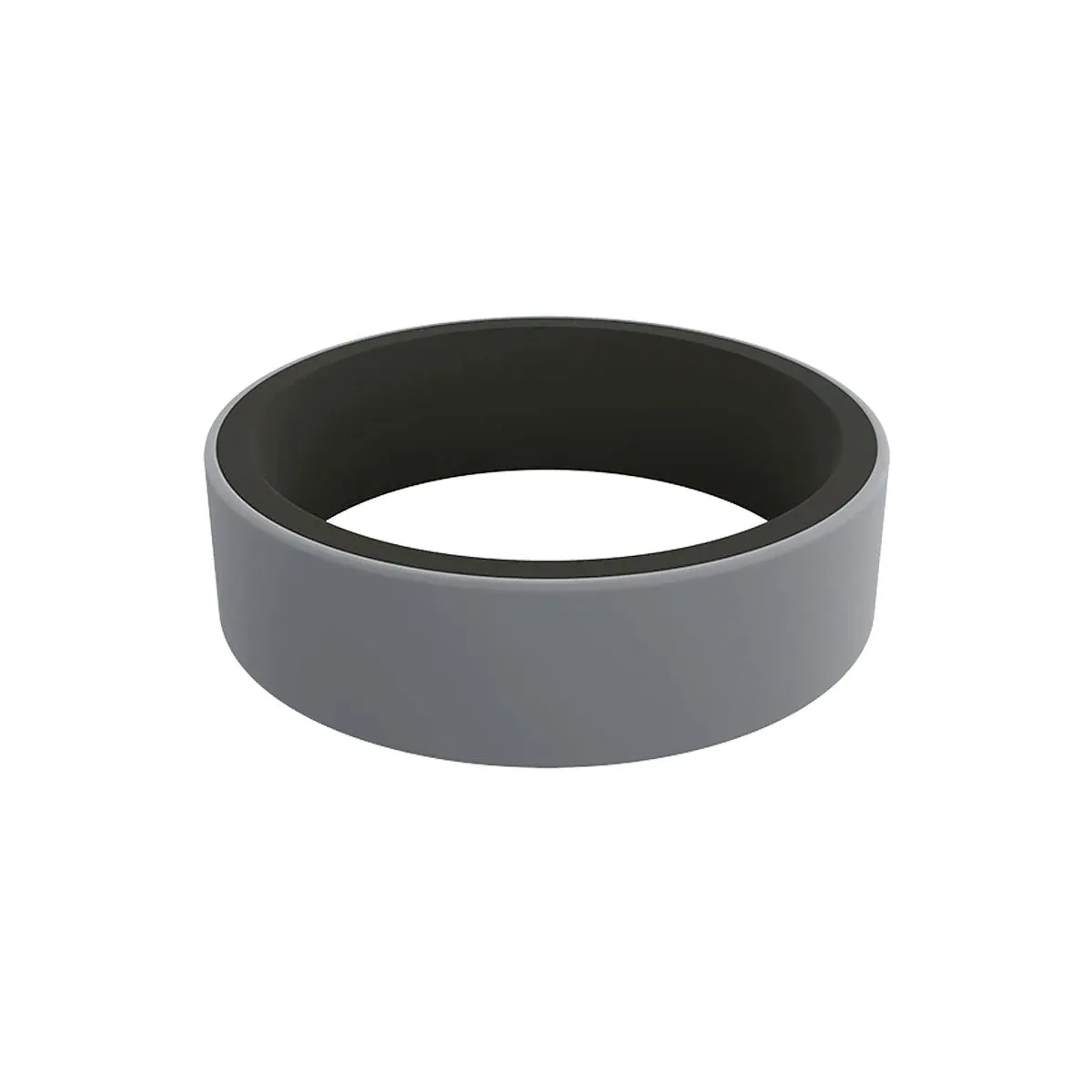 QALO Men's Switch Reversible Silicone Ring Grey/Black