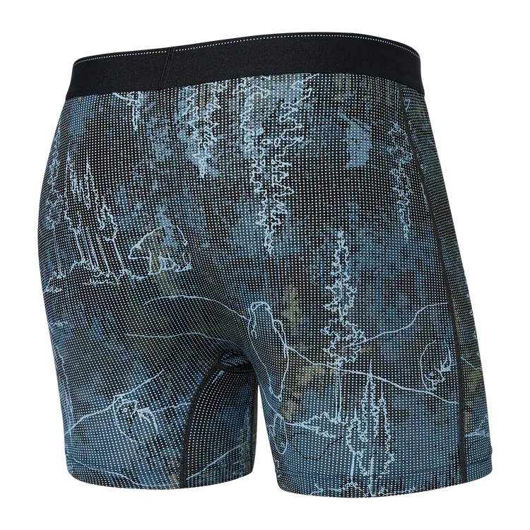 Quest Dry Mesh Boxer Brief - Smokey Mountains Multi
