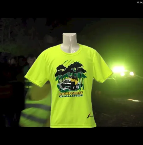 RAINFOREST CHALLENGE DRY FIT T-SHIRT - HI VISIBILITY YELLOW - RFC - M