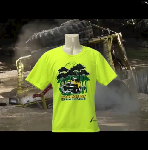 RAINFOREST CHALLENGE DRY FIT T-SHIRT - HI VISIBILITY YELLOW - RFC - M