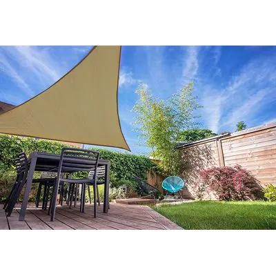 Ready to Hang Shade Sail 12' Tri Latte