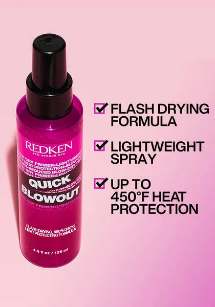 REDKEN - Quick Blowout Heat Protecting Blow dry Spray 4.2 oz