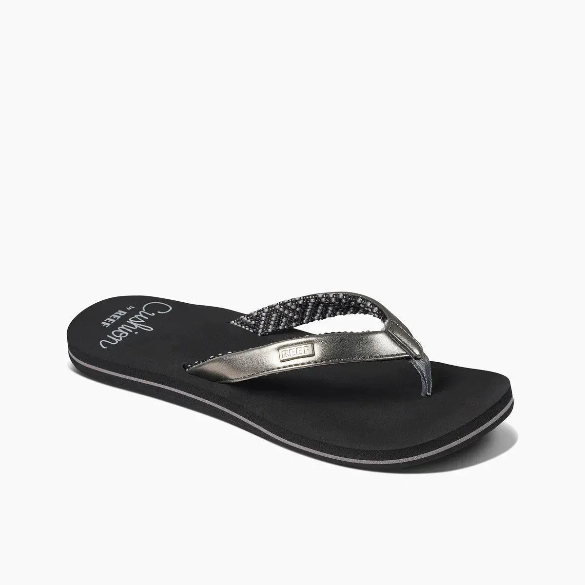 Reef Cushion Sands Ladies Flip Flops Gunmetal
