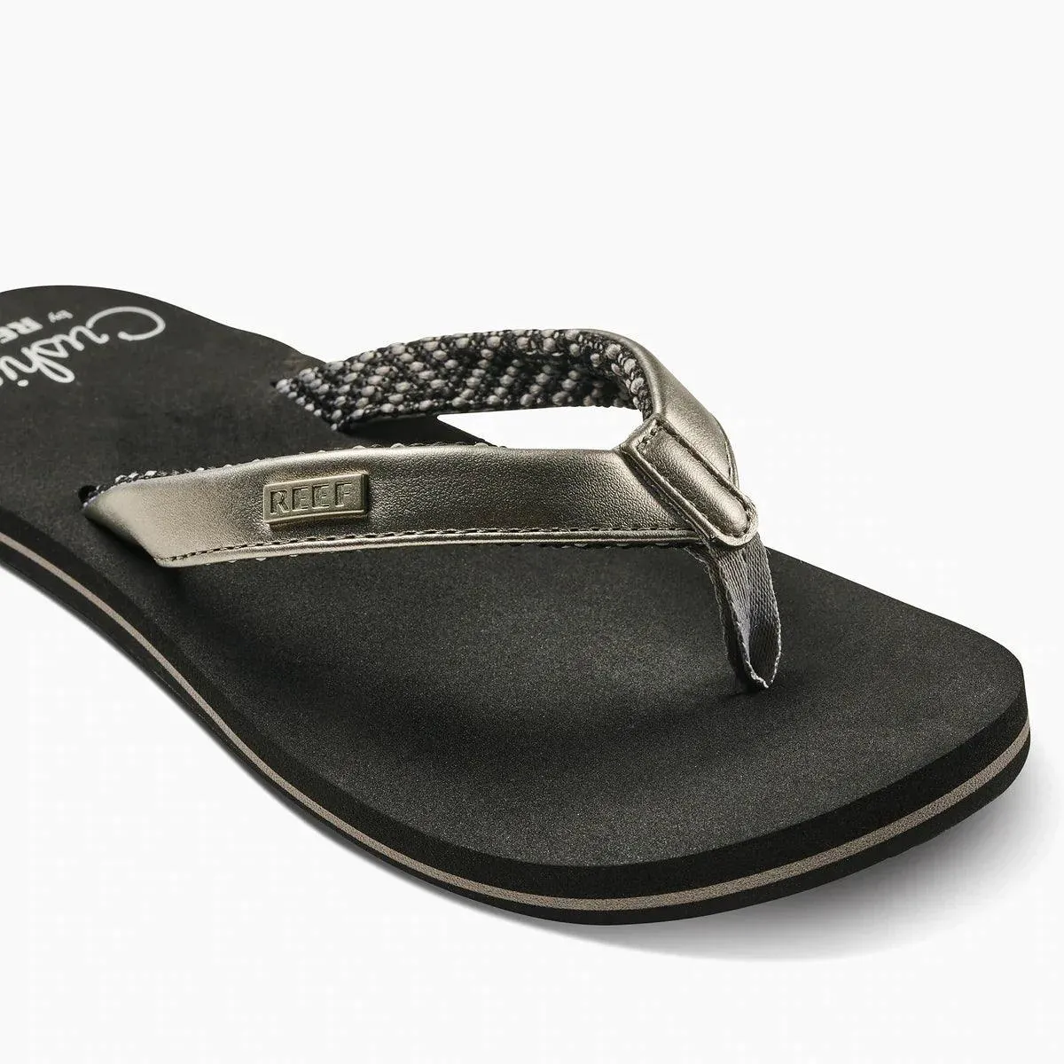 Reef Cushion Sands Ladies Flip Flops Gunmetal