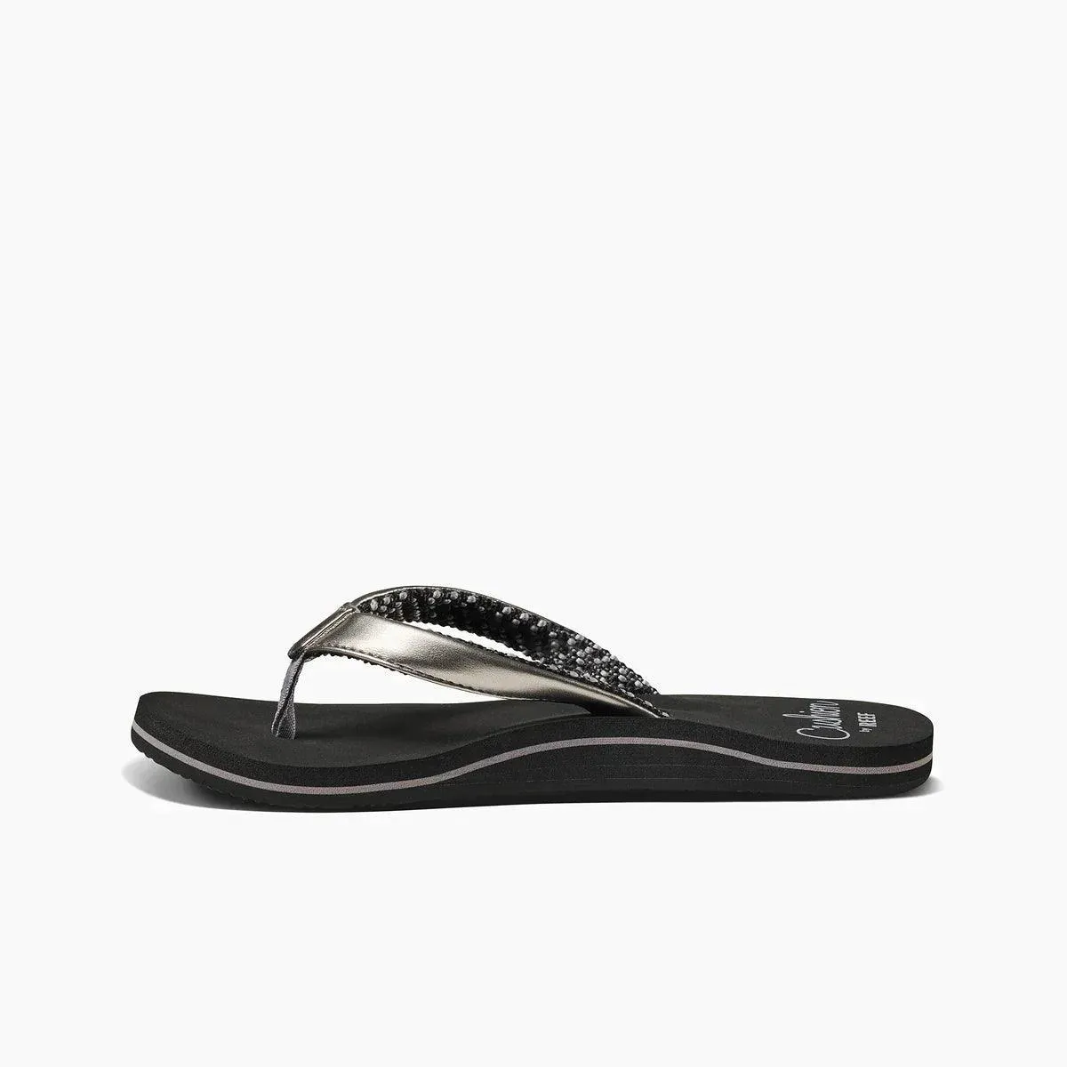 Reef Cushion Sands Ladies Flip Flops Gunmetal